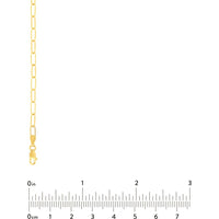 Olas d'Oro - 14K Yellow Gold 3mm Paper Clip Chain Choker Necklace - 10" Length