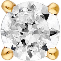 Olas d'Oro - 14K Yellow Gold 3mm Round Diamond 4-Prong Stud Earrings - 0.22 Carat Total Diamond Weight