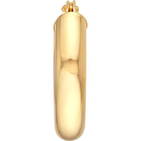Olas d'Oro - 14K Yellow Gold 3mm Round Hoop Hidden Clasp Earrings - 1.20 Grams Total Weight