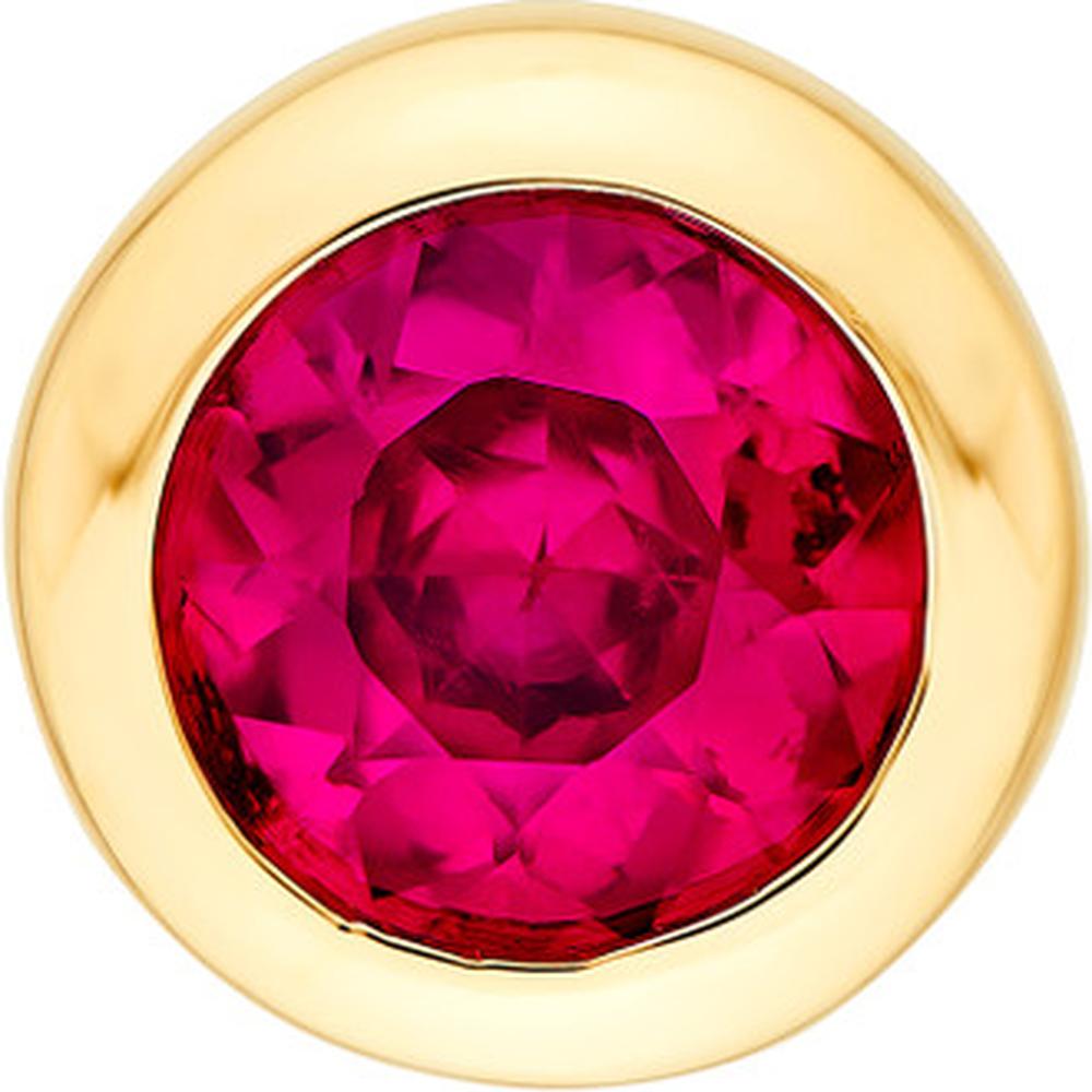 Olas d'Oro - 14K Yellow Gold 3mm Round Ruby Stud Earrings - 0.30 Carat Total Ruby Weight