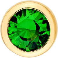 Olas d'Oro - 14K Yellow Gold 3mm Round Tsavorite Stud Earrings - 0.26 Carat Total Gem Weight