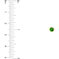 Olas d'Oro - 14K Yellow Gold 3mm Round Tsavorite Stud Earrings - 0.26 Carat Total Gem Weight