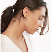 Olas d'Oro - 14K Yellow Gold 3mm x 20mm Polished Hoop Earrings - Elegant Classic Style