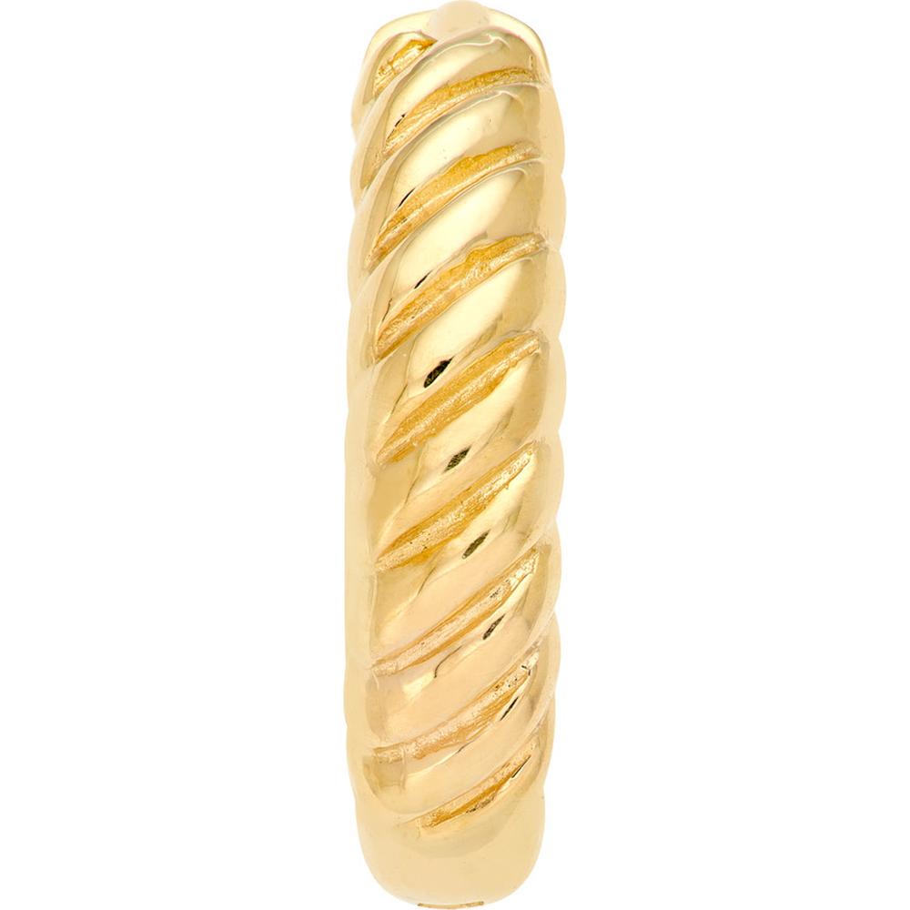 Olas d'Oro - 14K Yellow Gold 3x13mm Twisted Hinge Hoop Earrings