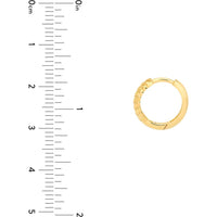 Olas d'Oro - 14K Yellow Gold 3x13mm Twisted Hinge Hoop Earrings