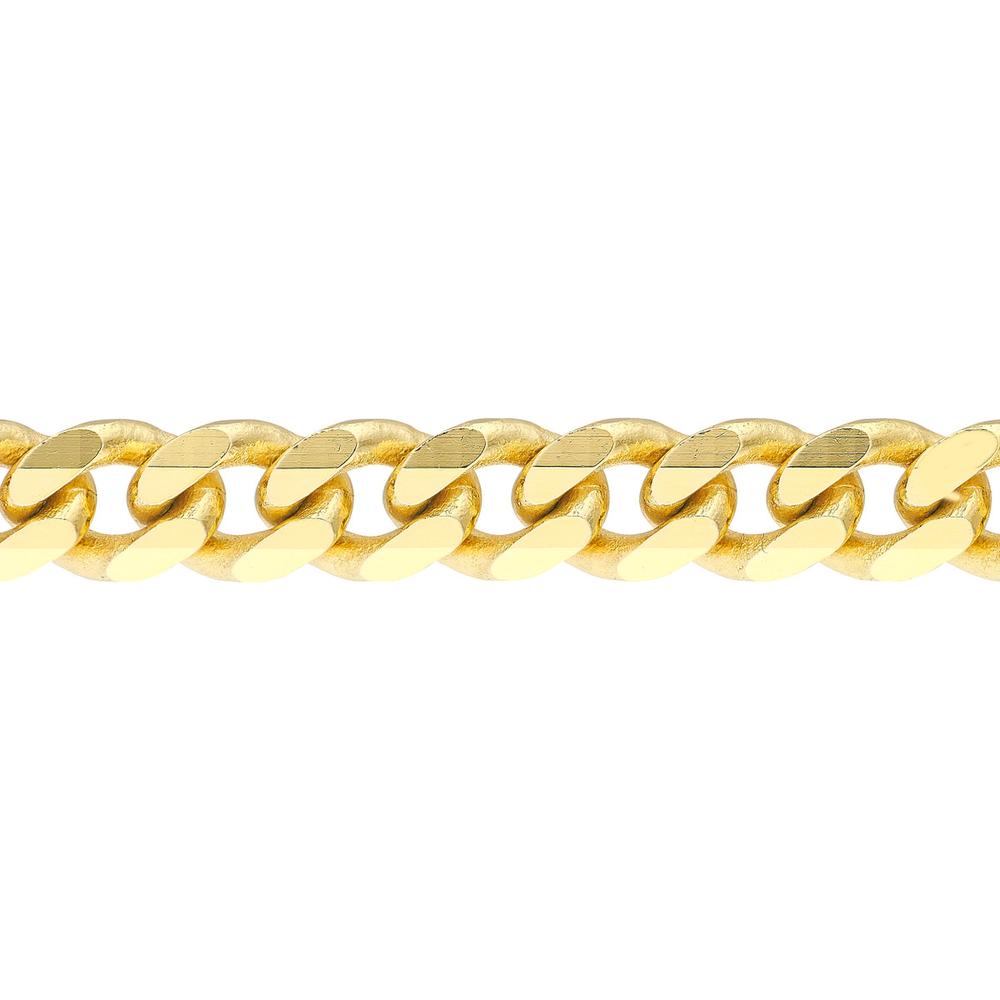 Olas d'Oro - 14K Yellow Gold 4.20mm Curb Chain Bracelet with Lobster Lock - 9.97g