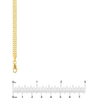 Olas d'Oro - 14K Yellow Gold 4.3mm Diamond-Cut Curb Bismarck Chain 10'' Choker Necklace