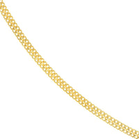 Olas d'Oro - 14K Yellow Gold 4.3mm Diamond-Cut Curb Bismarck Chain Necklace - 20 inches