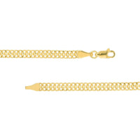 Olas d'Oro - 14K Yellow Gold 4.3mm Diamond-Cut Curb Bismarck Chain Necklace - 20 inches