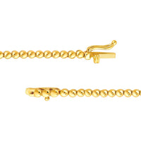 Olas d'Oro - 14K Yellow Gold 4-5/8 Total Carat Weight Diamond Halfway Tennis Necklace