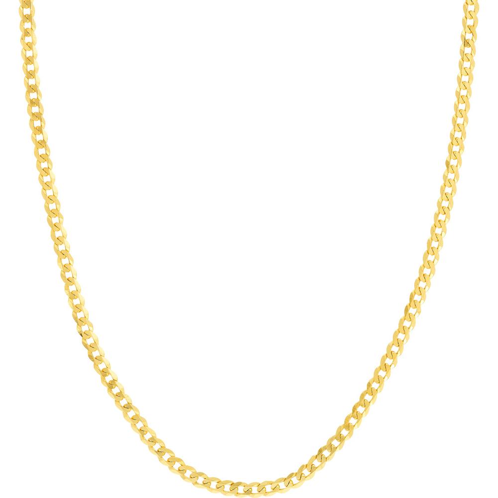 Olas d'Oro - 14K Yellow Gold 4.50mm Curb Chain Bracelet with Lobster Lock - 8'' Length