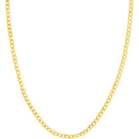 Olas d'Oro - 14K Yellow Gold 4.50mm Curb Chain with Lobster Lock - 30'' Necklace