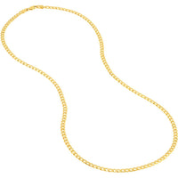 Olas d'Oro - 14K Yellow Gold 4.50mm Curb Chain with Lobster Lock - 30'' Necklace