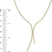 Olas d'Oro - 14K Yellow Gold 4-7/8 Carat Diamond Lariat Necklace with Box Lock Closure