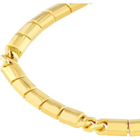 Olas d'Oro - 14K Yellow Gold 4.70mm Hollow Round Box Lock Chain Bracelet  8'' Length