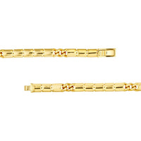 Olas d'Oro - 14K Yellow Gold 4.70mm Hollow Round Box Lock Chain Bracelet  8'' Length