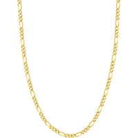 Olas d'Oro - 14K Yellow Gold 4.75mm Concave Figaro Chain Necklace with Lobster Lock - 20''