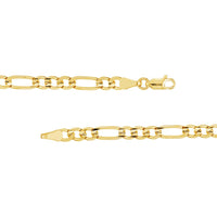 Olas d'Oro - 14K Yellow Gold 4.75mm Concave Figaro Necklace - 24" - 18.85g