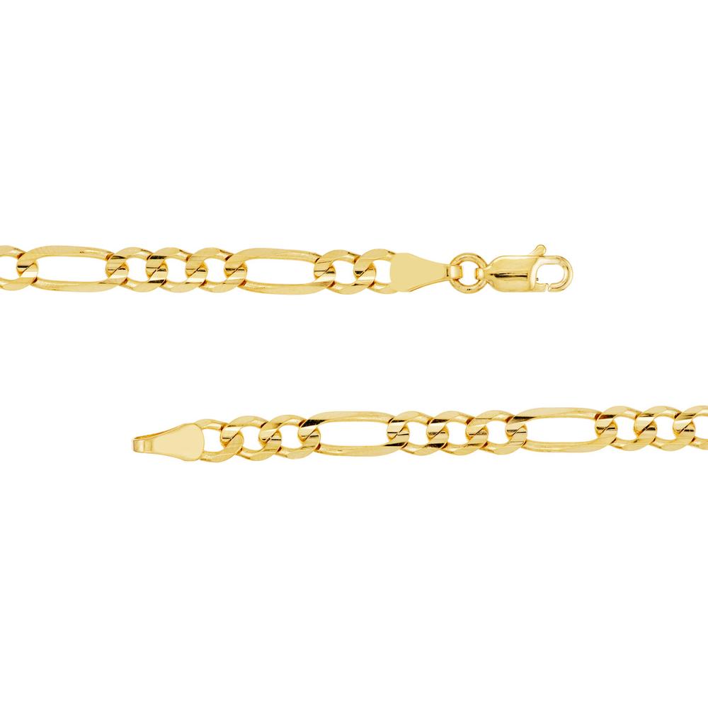 Olas d'Oro - 14K Yellow Gold 4.75mm Concave Figaro Necklace - 24" - 18.85g