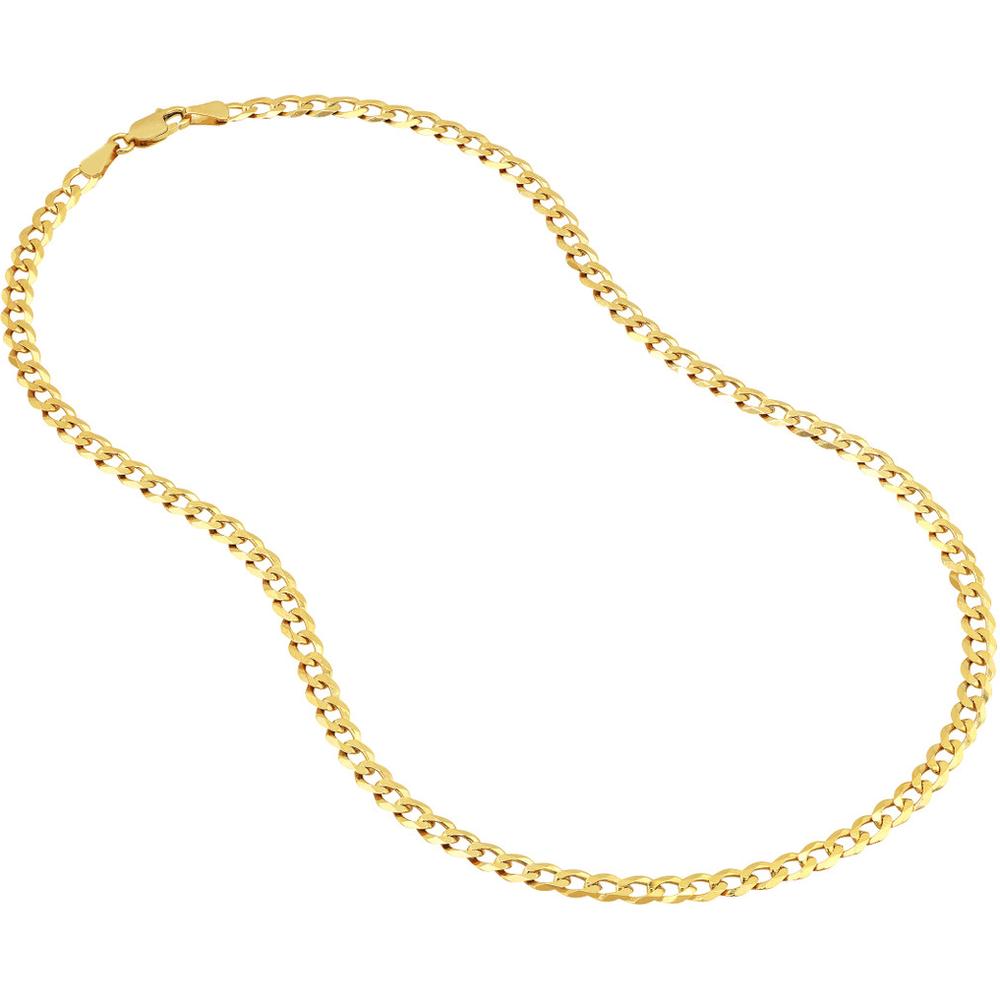 Olas d'Oro - 14K Yellow Gold 4.95mm Curb Chain Necklace with Lobster Lock - 20"