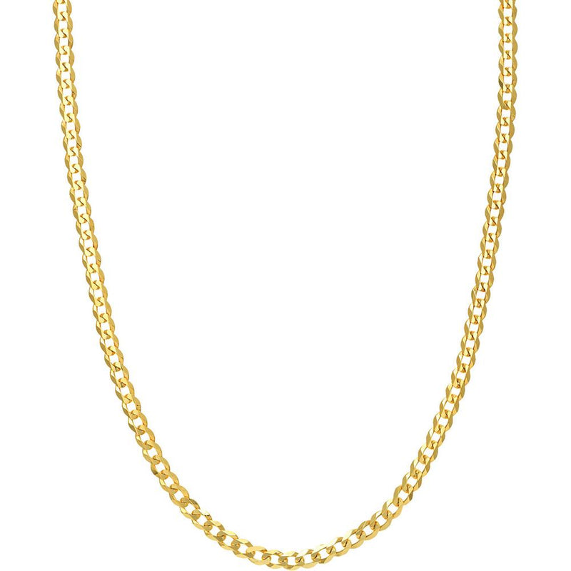 Olas d'Oro - 14K Yellow Gold 4.95mm Curb Chain with Lobster Lock - 24'' Necklace