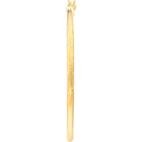 Olas d'Oro - 14K Yellow Gold 40mm Diamond-Cut Florentine Hoop Earrings