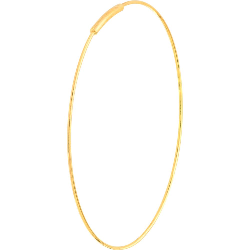 Olas d'Oro - 14K Yellow Gold 40mm Endless Wire Hoop Earrings with Camouflaged Clasp