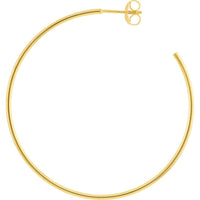 Olas d'Oro - 14K Yellow Gold 40mm Hoop Post Earrings - 2.48g Total Weight