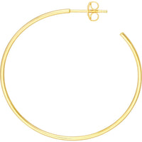Olas d'Oro - 14K Yellow Gold 40mm Hoop Post Earrings - 2.48g Total Weight