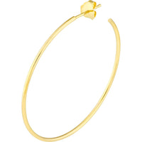 Olas d'Oro - 14K Yellow Gold 40mm Hoop Post Earrings - 2.48g Total Weight