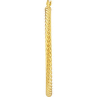 Olas d'Oro - 14K Yellow Gold 40mm Rope Twist Hoop Earrings - Lightweight Luxury