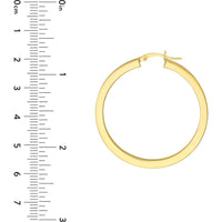Olas d'Oro - 14K Yellow Gold 40mm Square Tube Hoop Earrings - 4.00g Total Weight