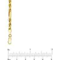 Olas d'Oro - 14K Yellow Gold 4mm Diamond-Cut Hollow Figarope Milano Chain Necklace - 18'' - 7.08g Average Weight