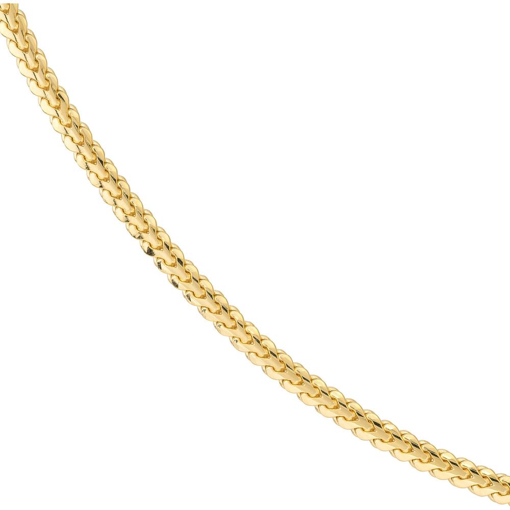 Olas d'Oro - 14K Yellow Gold 4mm Flat Bombe Franco Chain Bracelet - 8.50'' Length