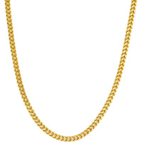 Olas d'Oro - 14K Yellow Gold 4mm Hollow Franco Chain Necklace - 22" - 26.18g