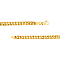 Olas d'Oro - 14K Yellow Gold 4mm Hollow Franco Chain Necklace - 22" - 26.18g