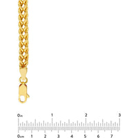 Olas d'Oro - 14K Yellow Gold 4mm Hollow Franco Chain Necklace - 22" - 26.18g