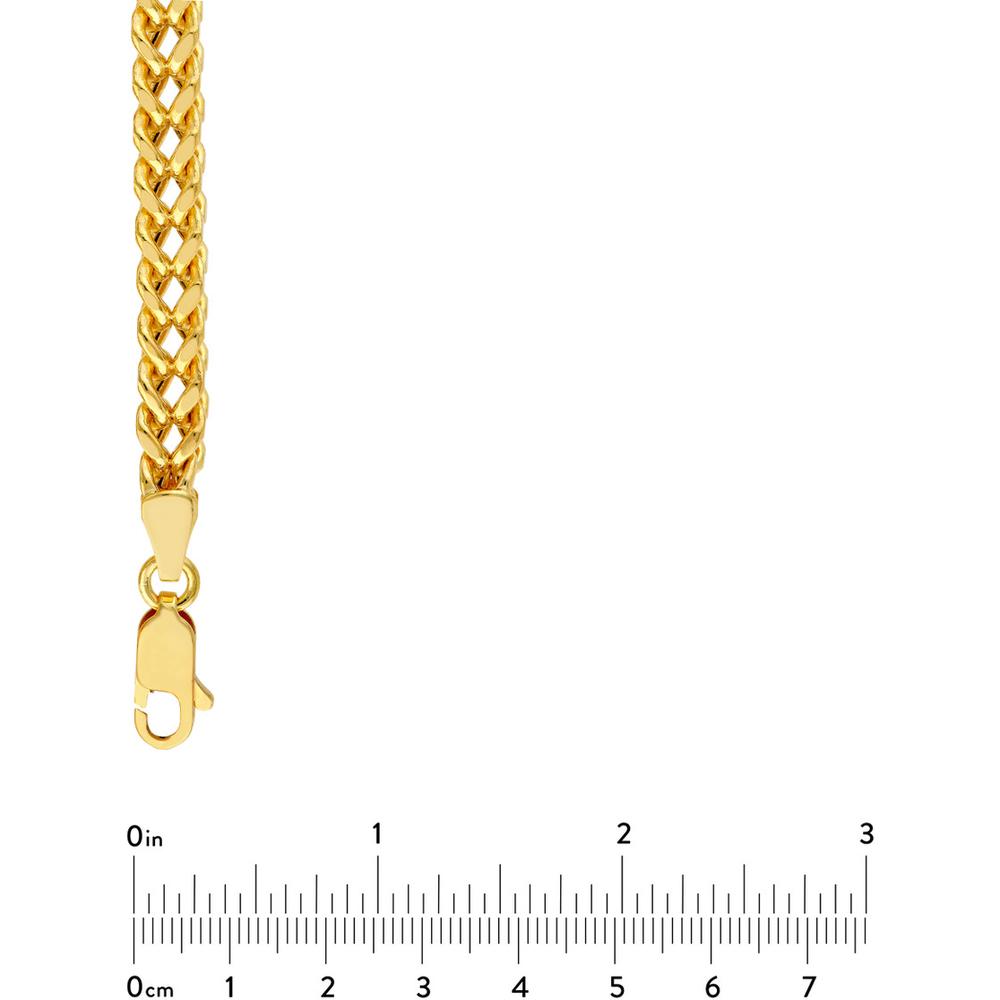 Olas d'Oro - 14K Yellow Gold 4mm Hollow Franco Chain Necklace - 22" - 26.18g