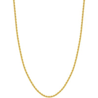 Olas d'Oro - 14K Yellow Gold 4mm Light Rope Chain Necklace - 24'' with Lobster Lock