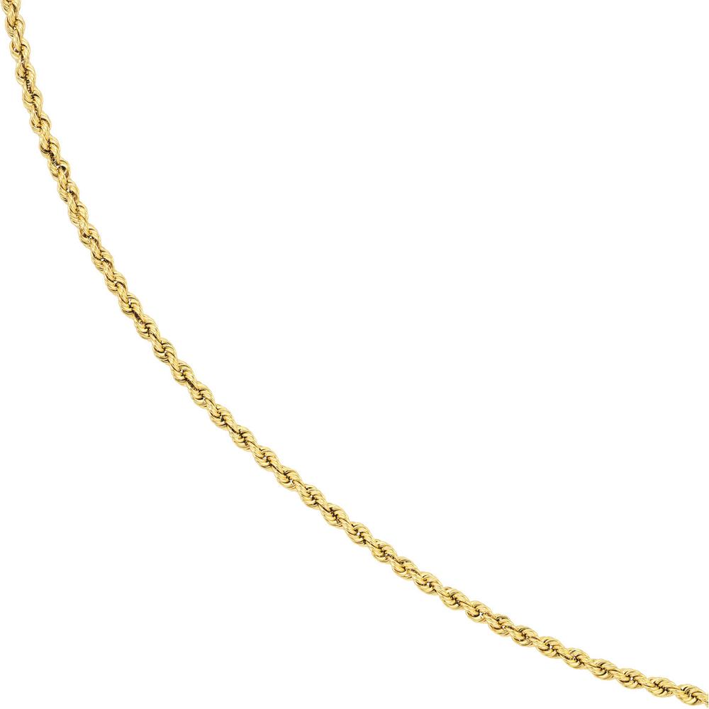 Olas d'Oro - 14K Yellow Gold 4mm Light Rope Chain Necklace - 24'' with Lobster Lock
