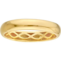Olas d'Oro - 14K Yellow Gold 4mm Round Band - Size 7 - Timeless Elegant Design