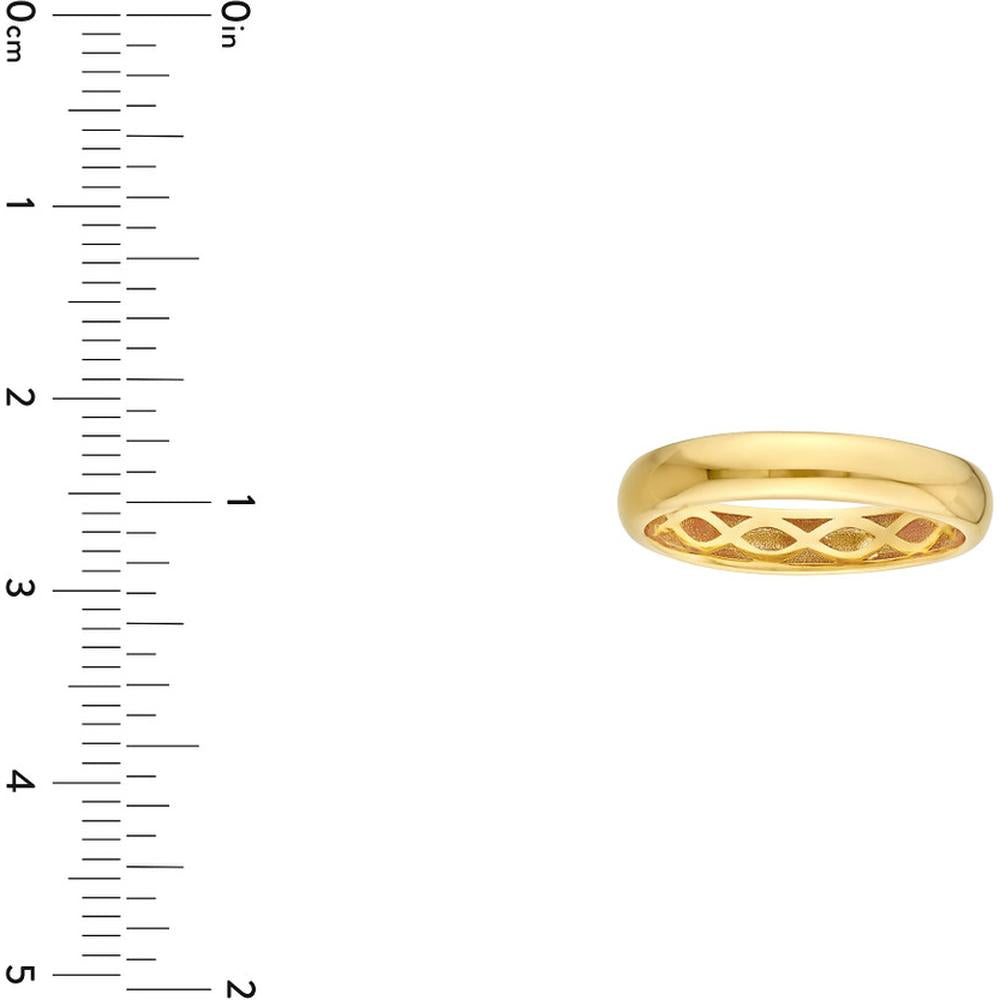 Olas d'Oro - 14K Yellow Gold 4mm Round Band - Size 7 - Timeless Elegant Design
