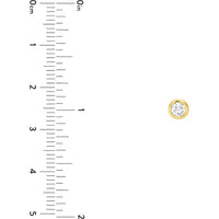 Olas d'Oro - 14K Yellow Gold 4mm Round Diamond Martini Bezel Stud Earrings - 0.49 Carat Total Diamond Weight