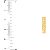 Olas d'Oro - 14K Yellow Gold 4mm Round Twisted J Hoop Earrings - 1.70g Total Weight
