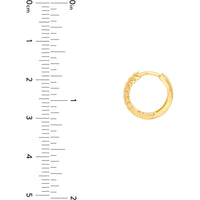 Olas d'Oro - 14K Yellow Gold 4x13mm 1/2 Twisted Hinge Hoop Earrings - 2.39 Grams Total Weight