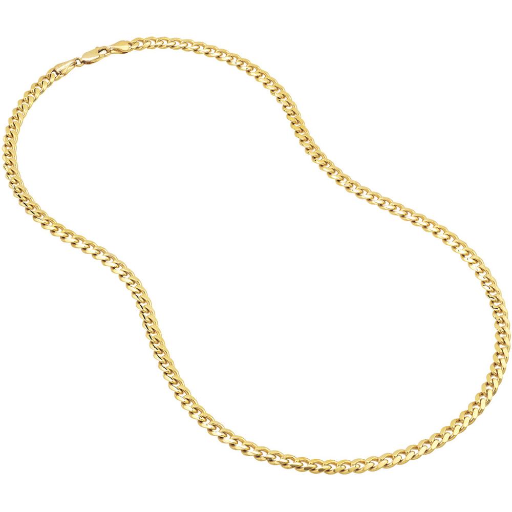 Olas d'Oro - 14K Yellow Gold 5.00mm Miami Cuban Necklace with Lobster Lock - 28.46 grams