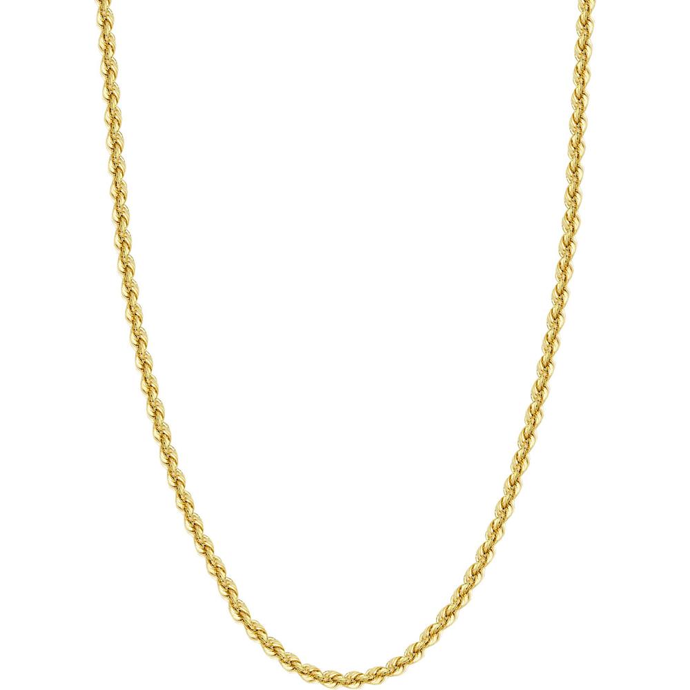 Olas d'Oro - 14K Yellow Gold 5.10mm Light Rope Chain Necklace with Lobster Lock  20''