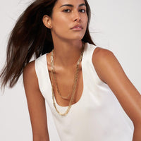Olas d'Oro - 14K Yellow Gold 5.10mm Paper Clip Chain Bracelet with Pear Shape Lobster Clasp - 4.27g Average Weight