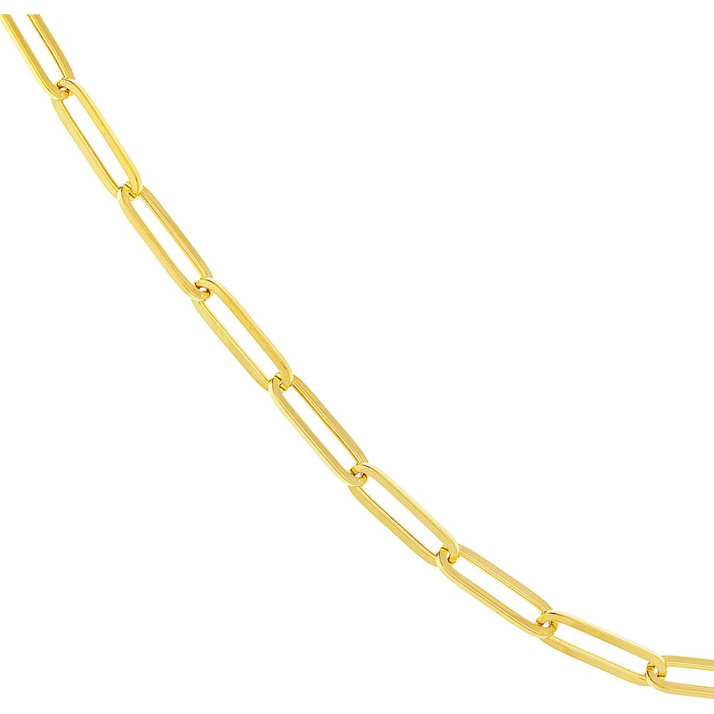 Olas d'Oro - 14K Yellow Gold 5.10mm Paper Clip Chain Necklace - 20'' Length