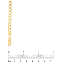 Olas d'Oro - 14K Yellow Gold 5.20mm Hollow Diamond-Cut Curb Chain Bracelet  8'' Length, 4.27g Average Weight